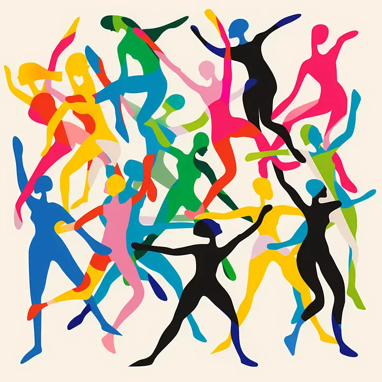 Colorful Dancing Figures
