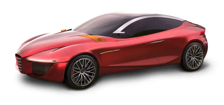 Modern Red Sports Car