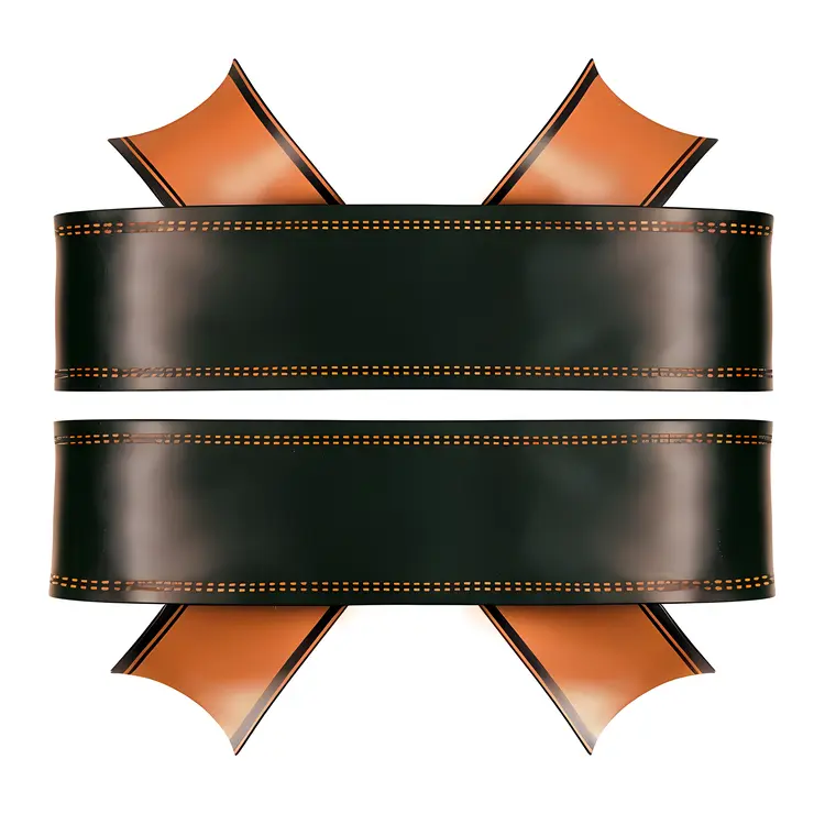Black and Brown Decorative Ribbon