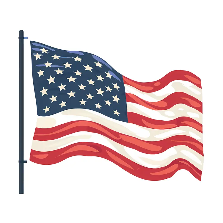 Waving American Flag