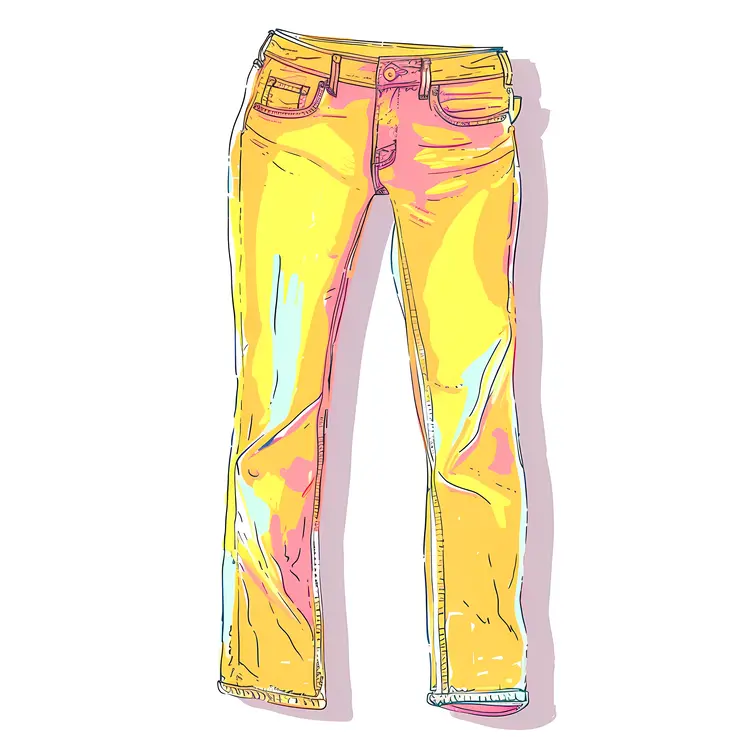 Yellow Jeans Illustration
