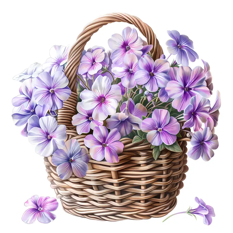 Lovely Lavender Flowers in Woven Basket