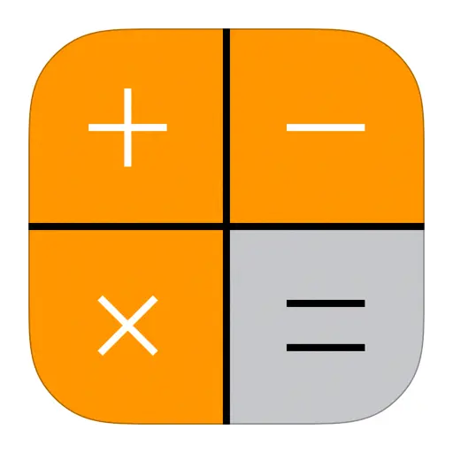 Orange and Grey Calculator Icon