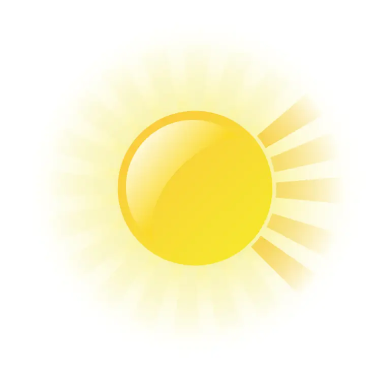 Bright Yellow Sun Illustration