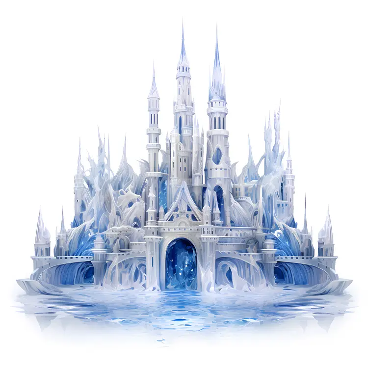 Enchanted Ice Castle in Winter