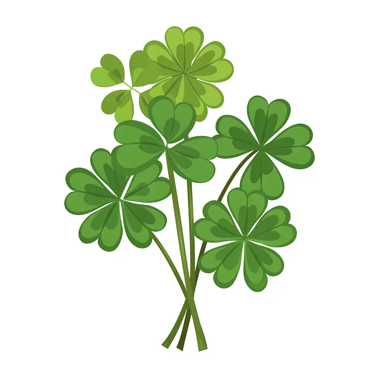 Green Clover Plant Illustration