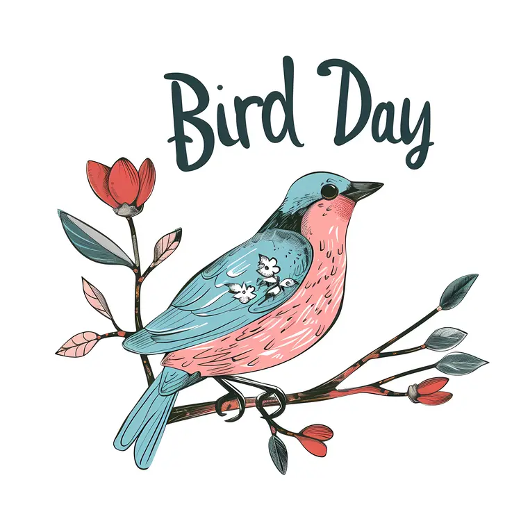 Colorful Bird Illustration for Bird Day