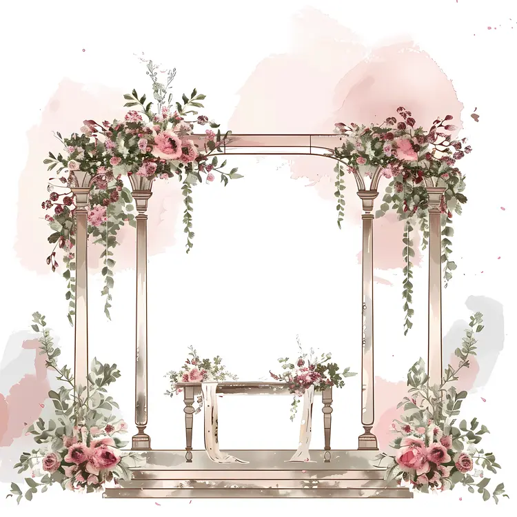 Romantic Floral Wedding Arch