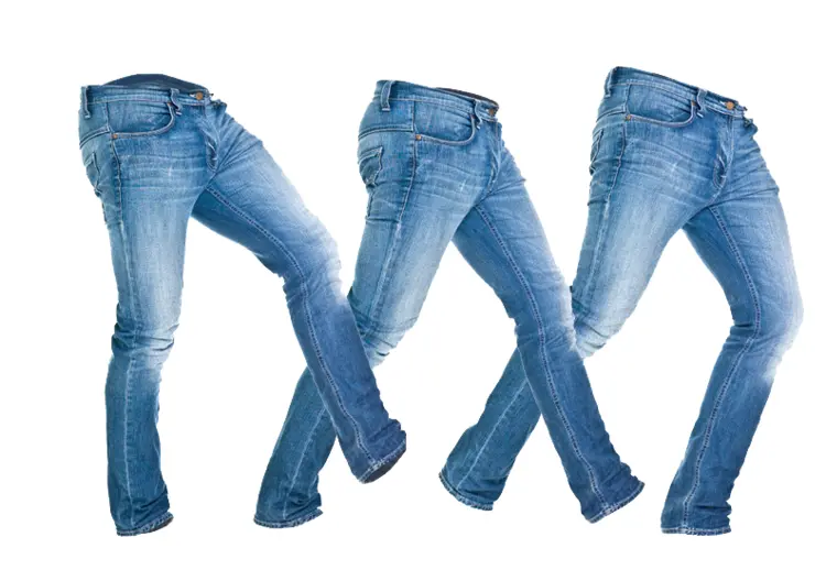 Light Blue Denim Jeans in Different Poses