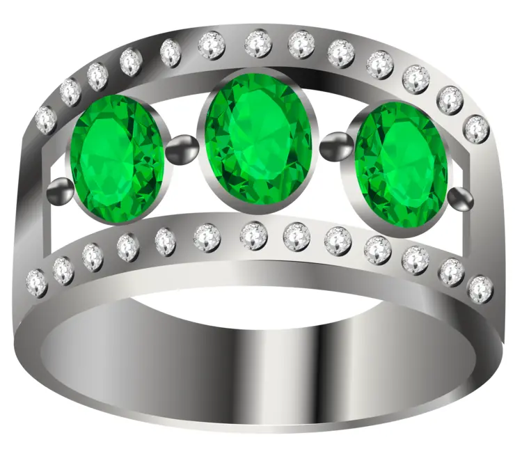 Elegant Green Gemstone Ring