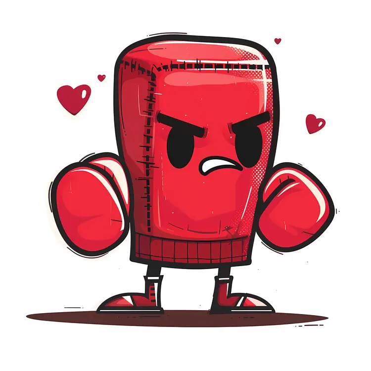 Cartoon Boxing Glove Character