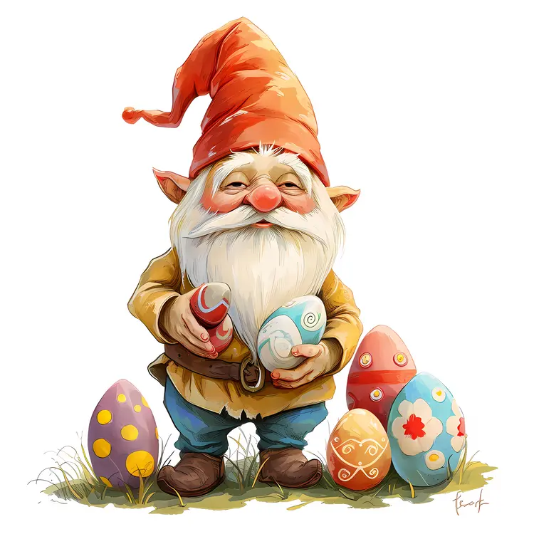 Gnome with Multiple Easter Eggs