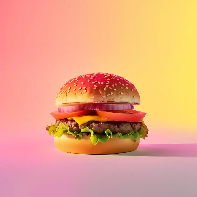 Juicy Cheeseburger with Fresh Ingredients