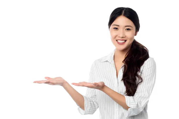 Smiling Woman in White Shirt