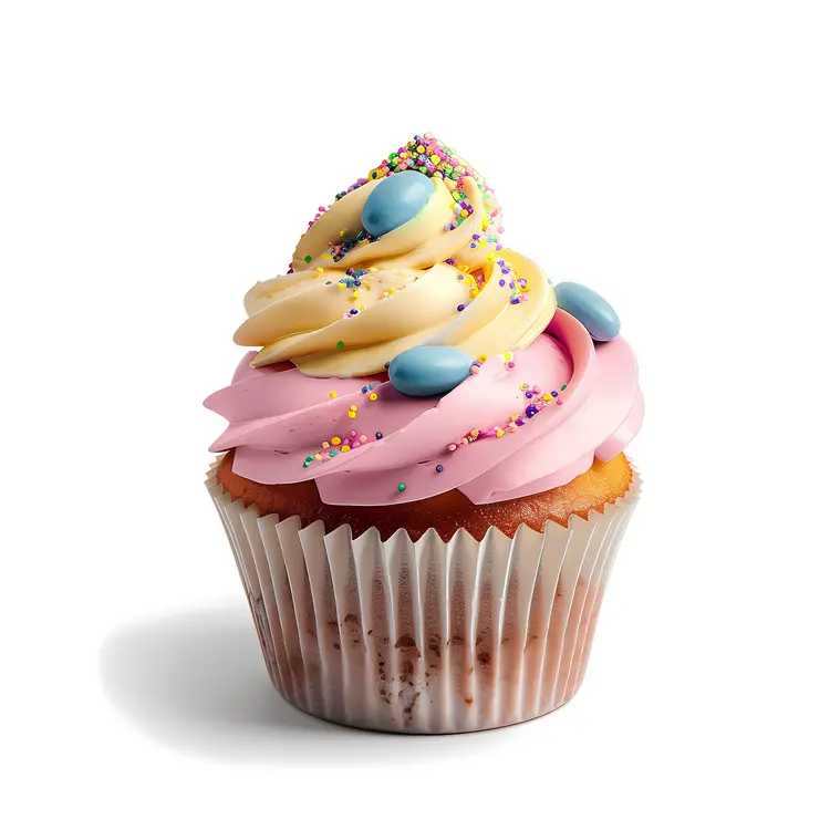 Cupcake with Colorful Candies