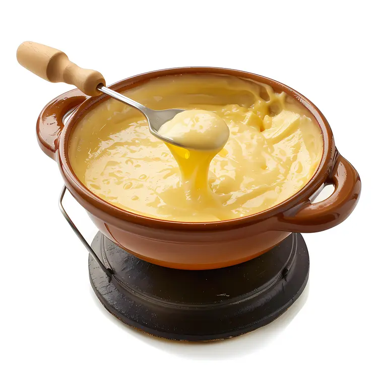 Cheese Fondue in a Pot