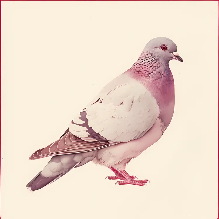Pink and White Pigeon