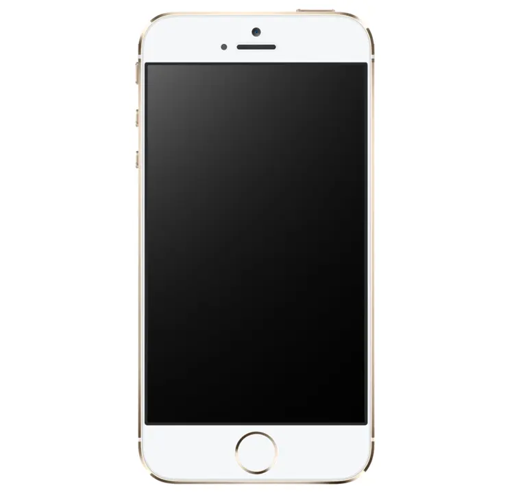 White Smartphone with Black Screen
