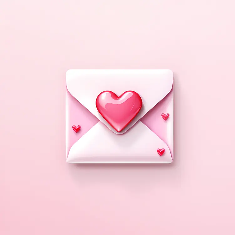 Pink Envelope with Heart