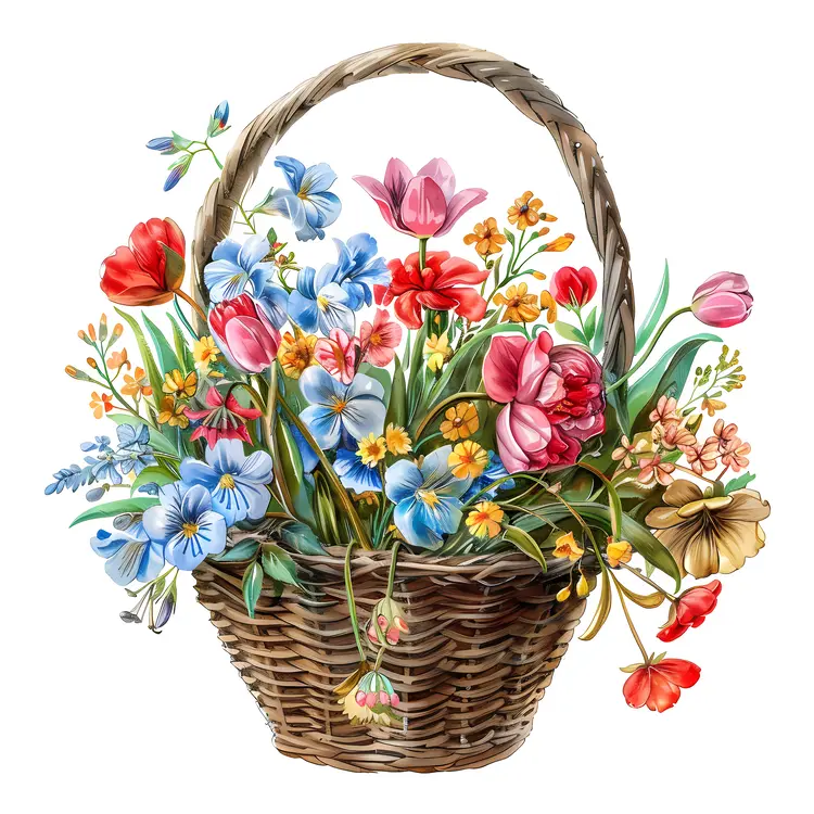 Beautiful Flower Basket Arrangement