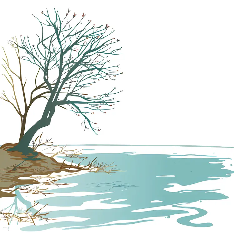 Lonely Tree by the Water