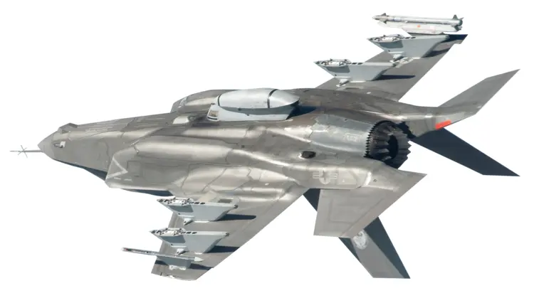 Modern Military Fighter Jet with Weapons