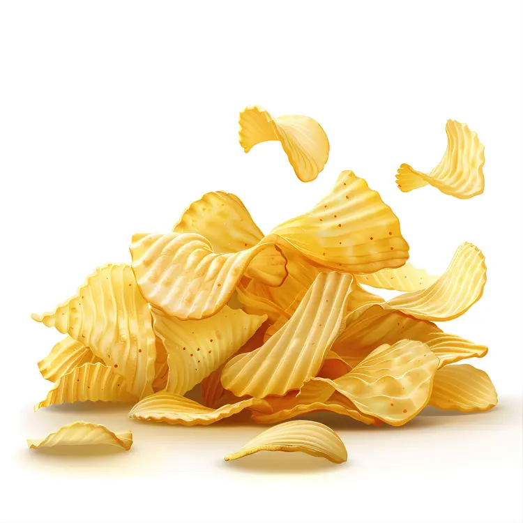 Pile of Crispy Potato Chips
