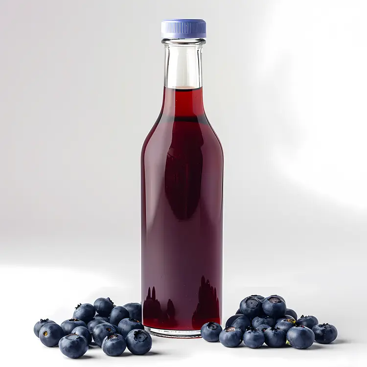 Blueberry Juice with Fresh Blueberries