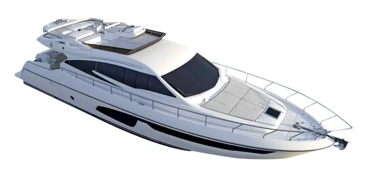 Luxury White Yacht on Water