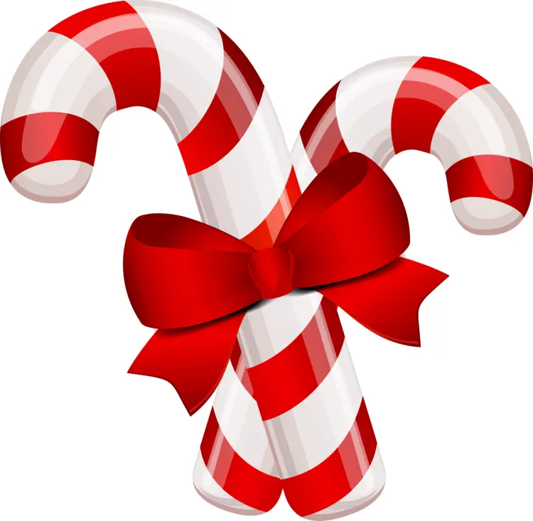 Red and White Candy Canes with Bow