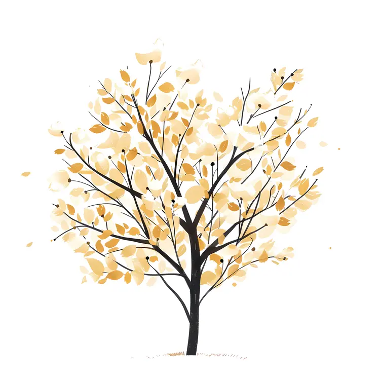 Yellow Leaf Tree with Branches