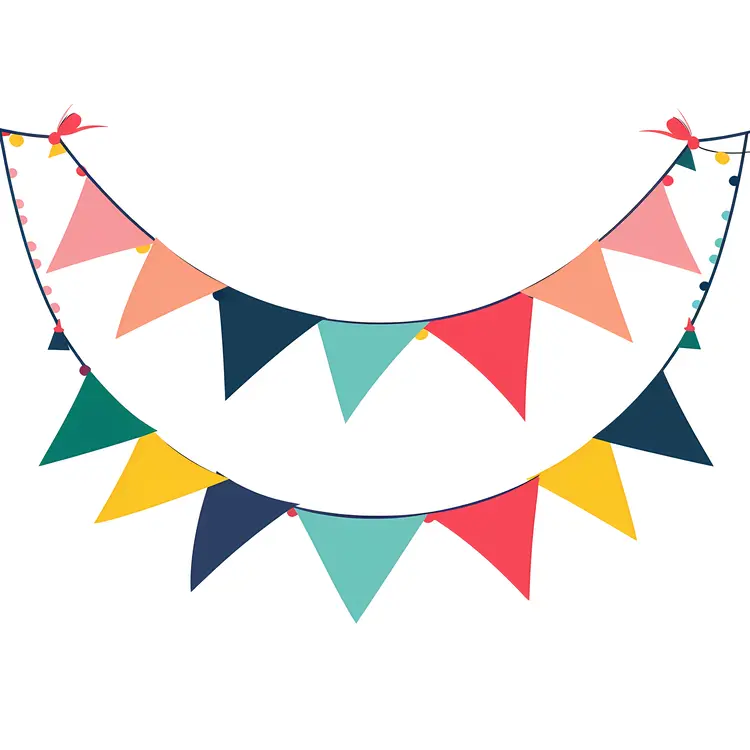 Colorful Bunting Flags for Festive Celebrations