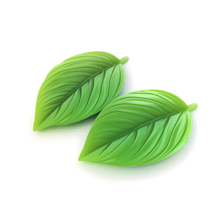 Pair of Green Leaves Illustration