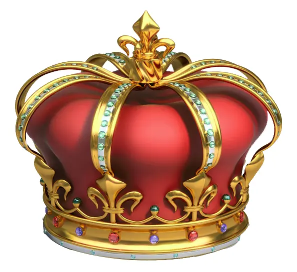 Red and Gold Crown with Jewels