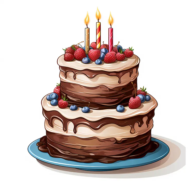 Chocolate Cake with Candles