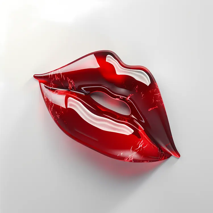 Shiny Red Lips