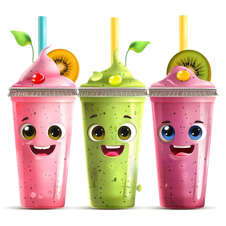 Three Smiling Smoothies