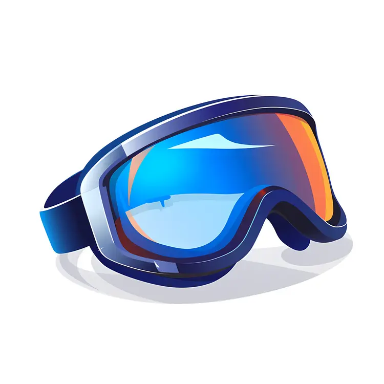 Blue Ski Goggles for Snow Activities