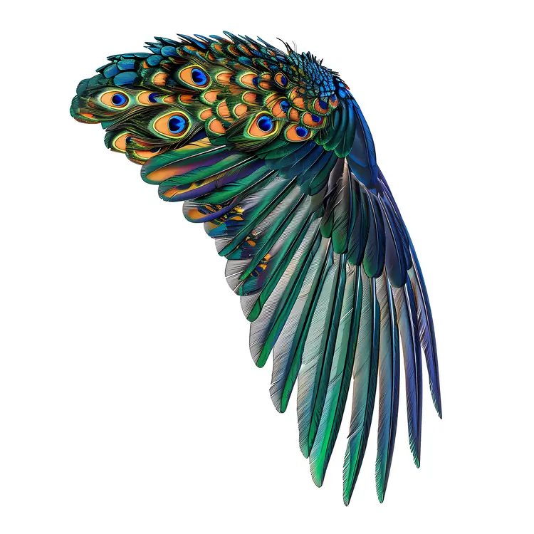 Peacock Wing with Eye Spots