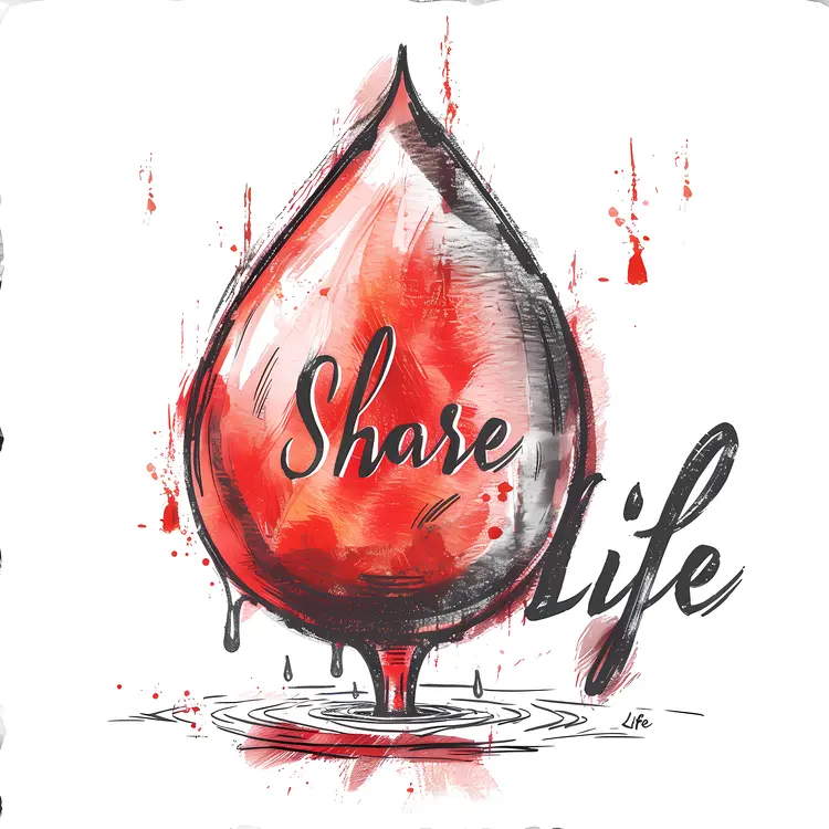 Share Life Blood Donation Symbol