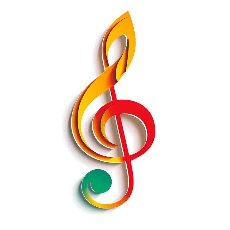 Colorful Abstract Treble Clef