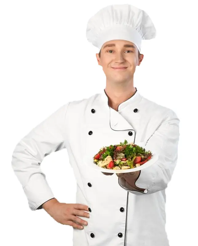 Chef Holding a Plate of Salad