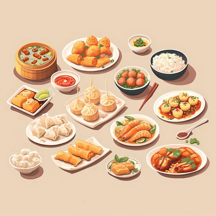 Assorted Dim Sum Feast
