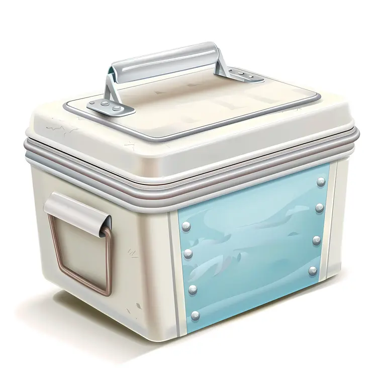 White Portable Cooler Box