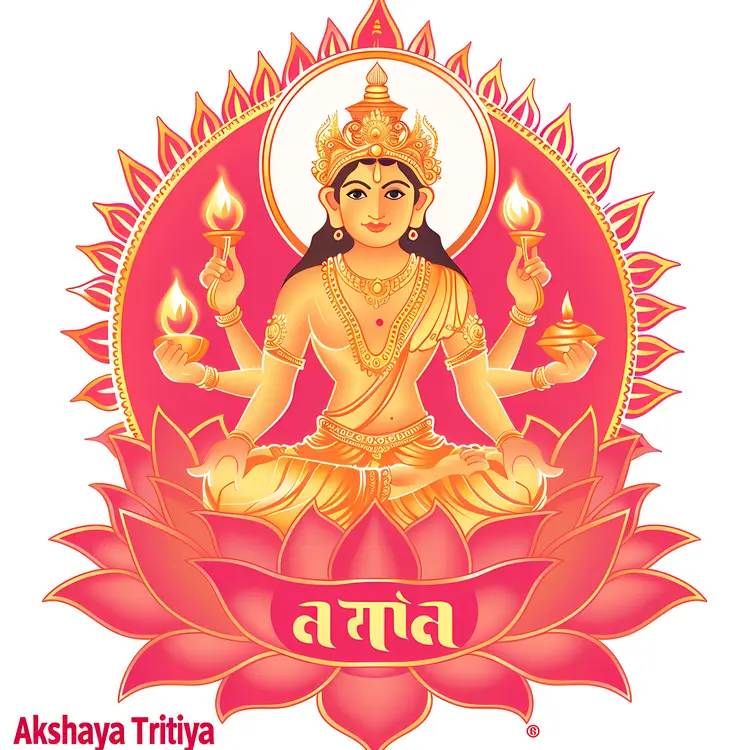 Goddess Illustration for Akshaya Tritiya