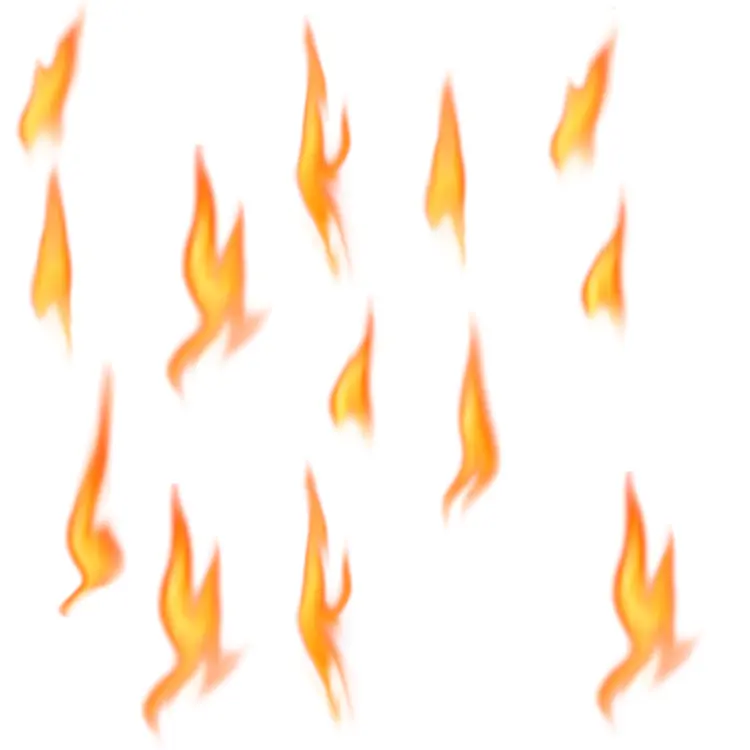 Scattered Fire Flames