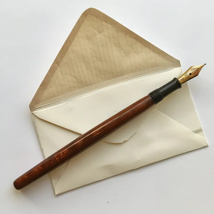Vintage Fountain Pen and Envelope