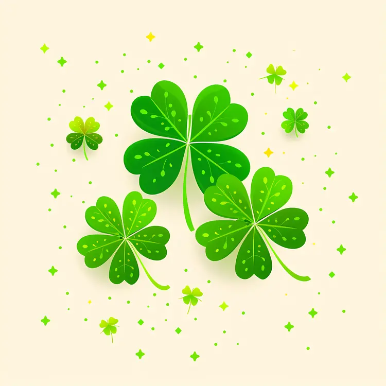 Three-leaf Green Clover Illustration