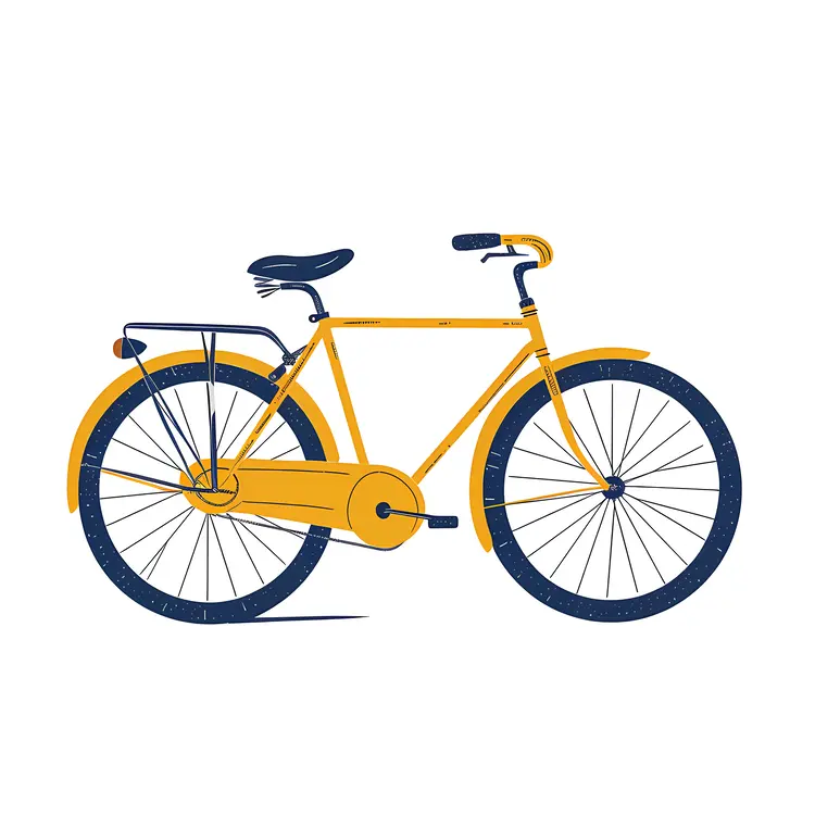 Yellow Bicycle Illustration