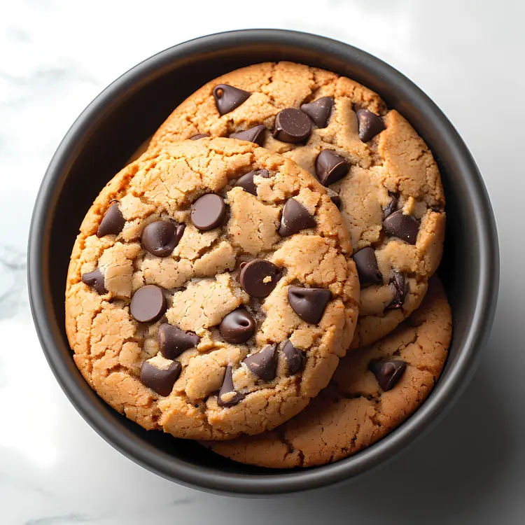 Chocolate Chip Cookies in a Bowl